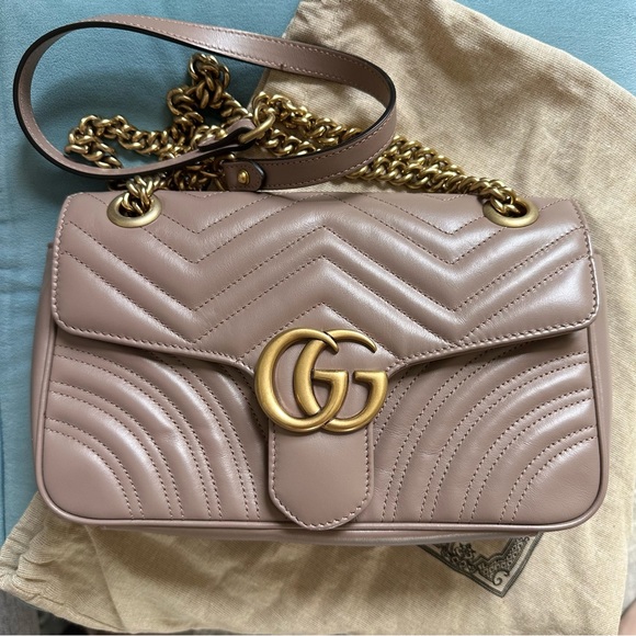 ✨ NEW GUCCI GG Marmont small quilted leather shoulder bag - Picture 2 of 10